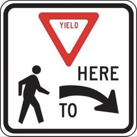 Accuform STOP SIGN  FRENCH 24 in  X 24 in  DG HIGH FRR388DP
